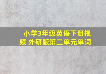 小学3年级英语下册视频 外研版第二单元单词